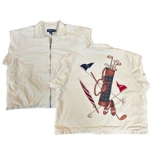 RARE Vintage Ralph Lauren Golf Print Vest Jacket
